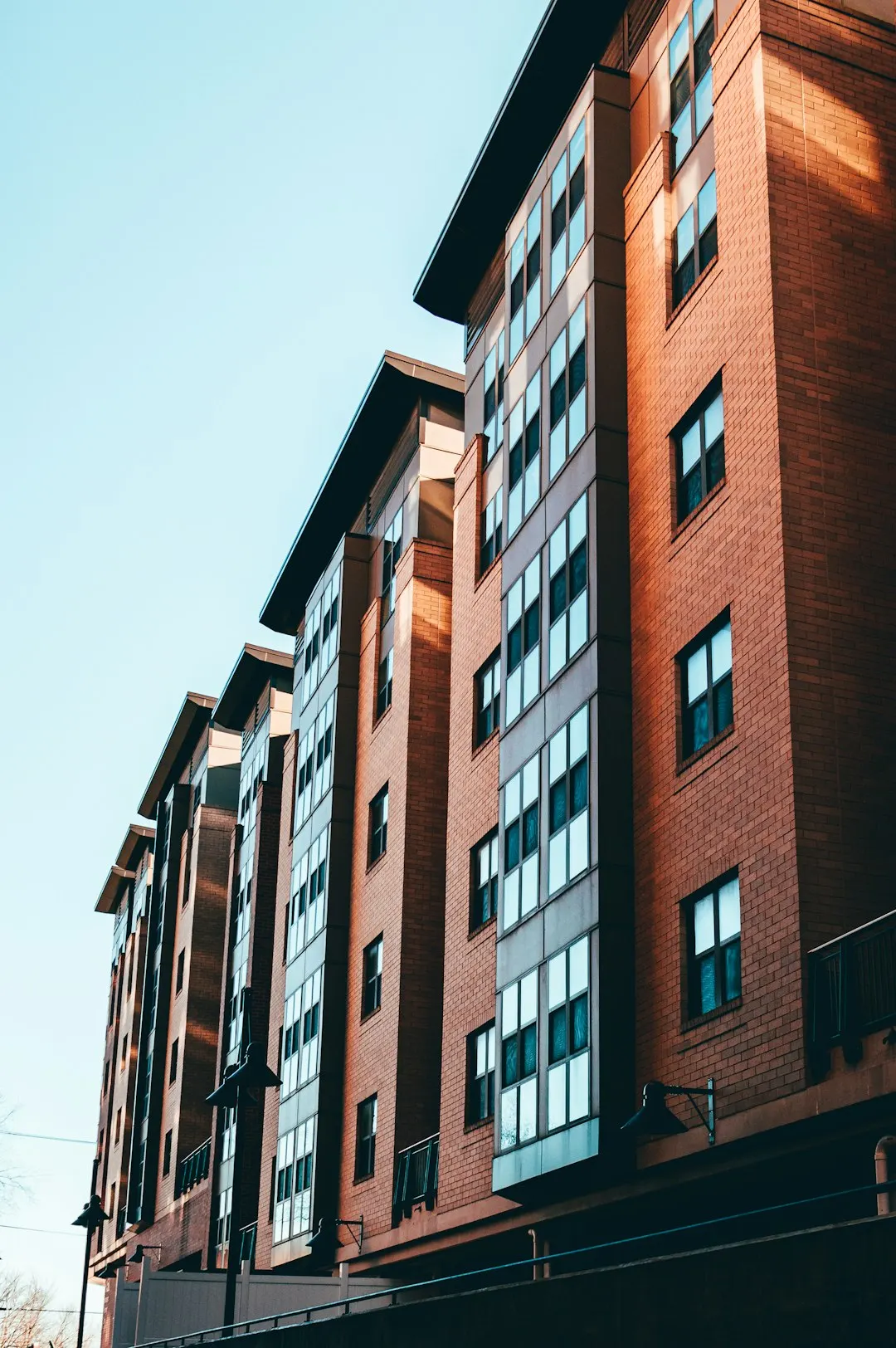 Brick apartment building exterior